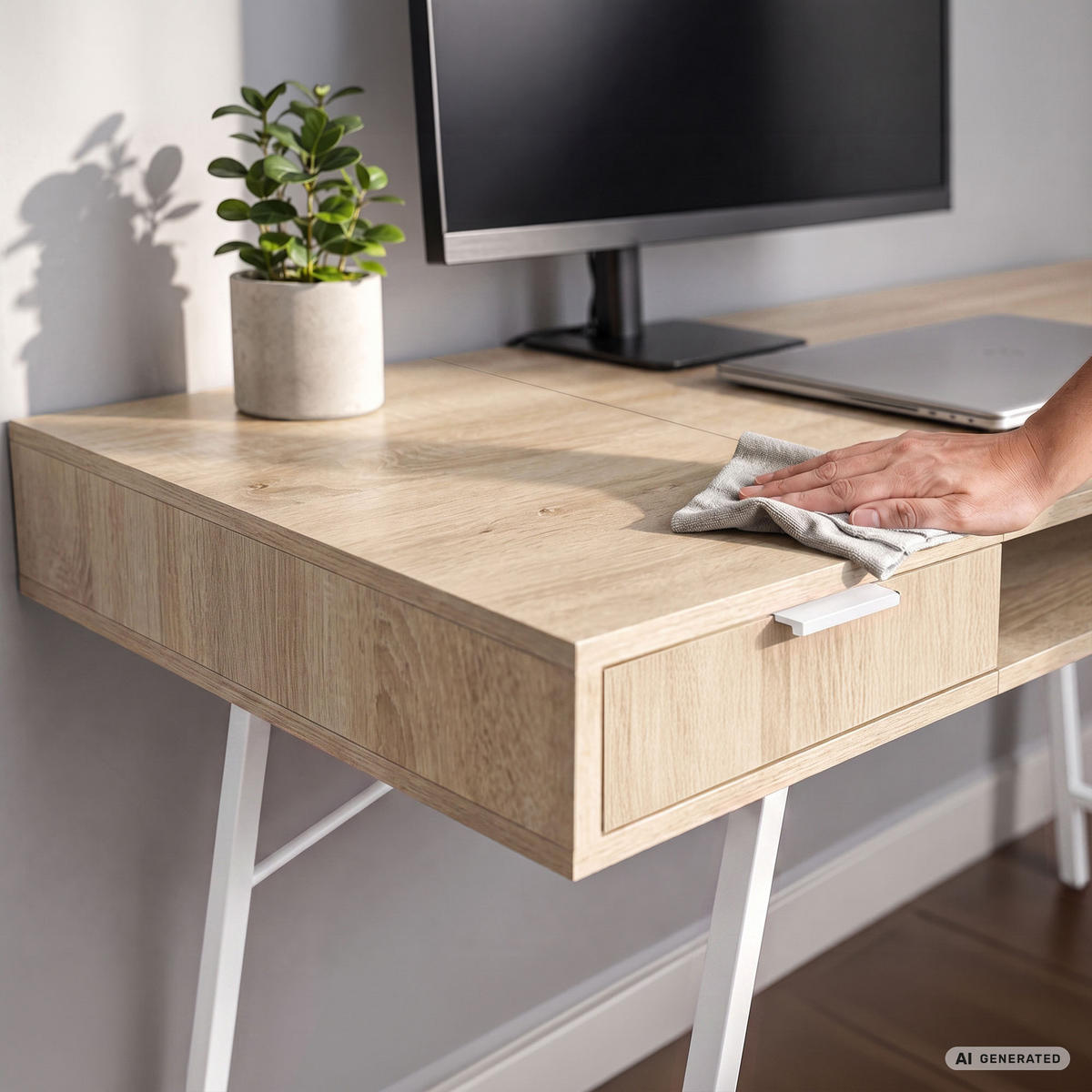 SCHREIBTISCH ARDEN 120 cm Sonoma Eiche - Weiß/Sonoma Eiche, Holzwerkstoff (120/50/80.5cm) - Akord