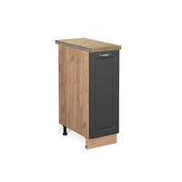 APOTHEKERSCHRANK Fame-Line Anthrazit-Gold 30 cm, AP Eiche - Anthrazit/Eiche Wotan, Holzwerkstoff (30/82/60cm) - Vicco