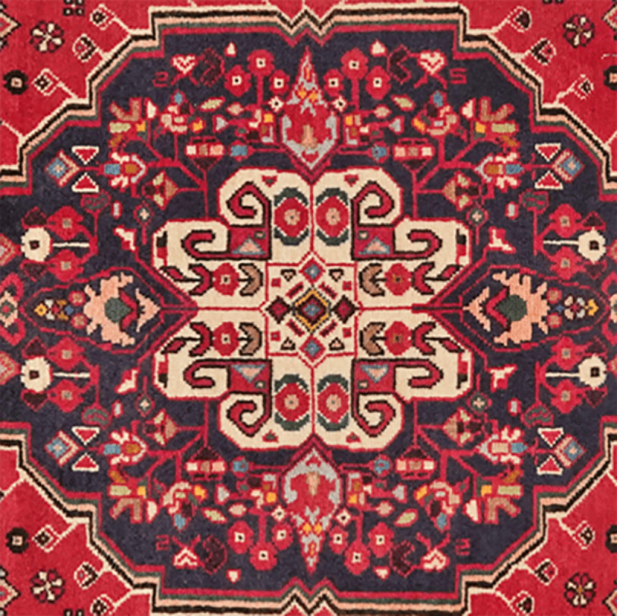 ORIENTTEPPICH handgeknüpft Gashgai Rot 65/62 cm Schurwolle - Rot, Textil (62/65cm) - Looma