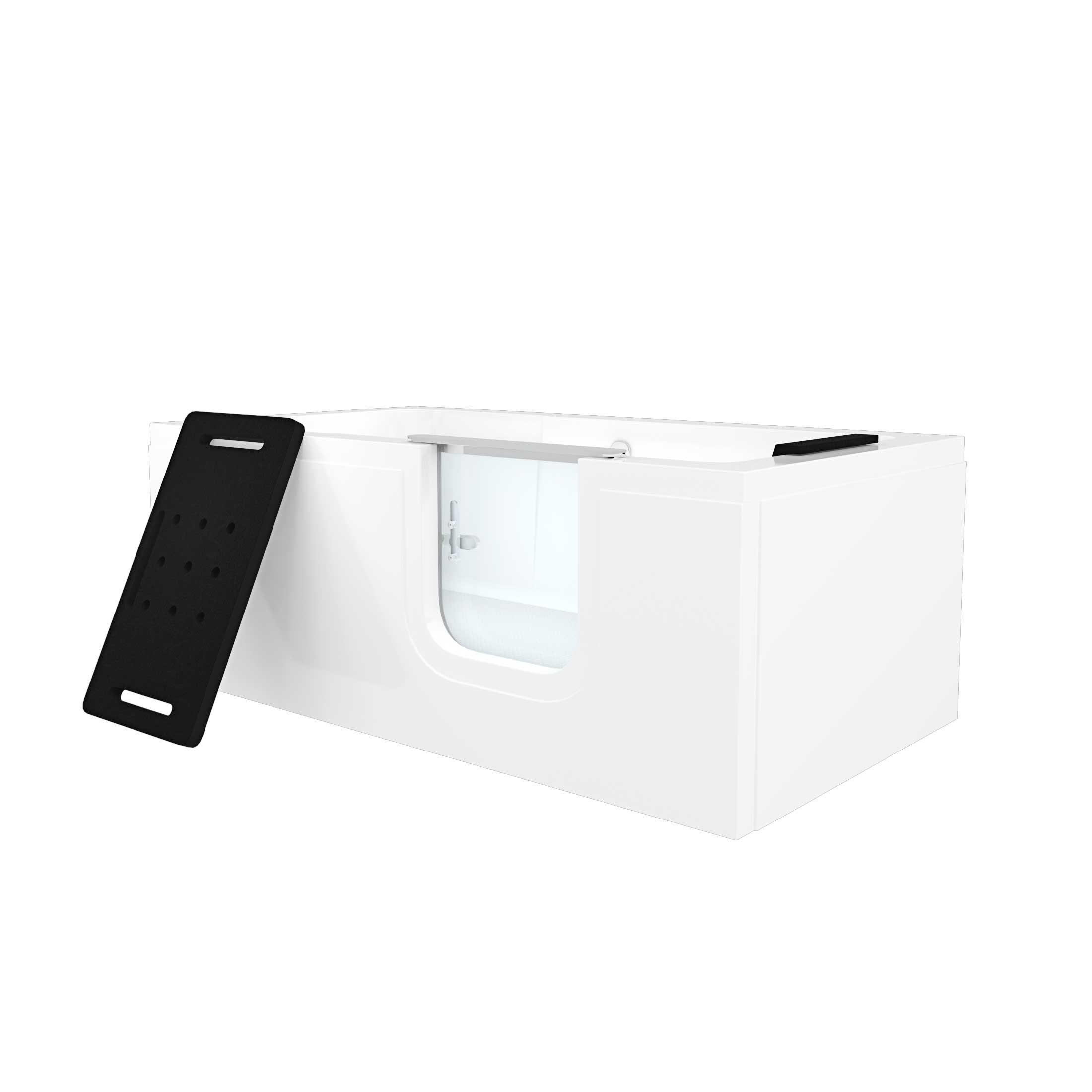 SENIORENWANNE S15-R Weiß - Weiß, Glas/Kunststoff (150/54/75cm) - AcquaVapore by Sandra Jentho