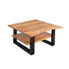 COUCHTISCH PATRICK - Beige/Schwarz, Holz/Metall (90/90/46cm) - SAM