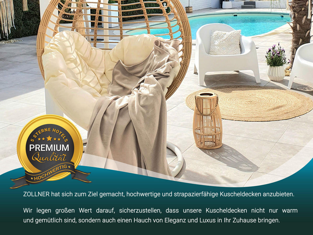KUSCHELDECKE, 130x170 cm, 100% Polyester, Braun - Hellbraun, Textil (130/170cm) - Zollner