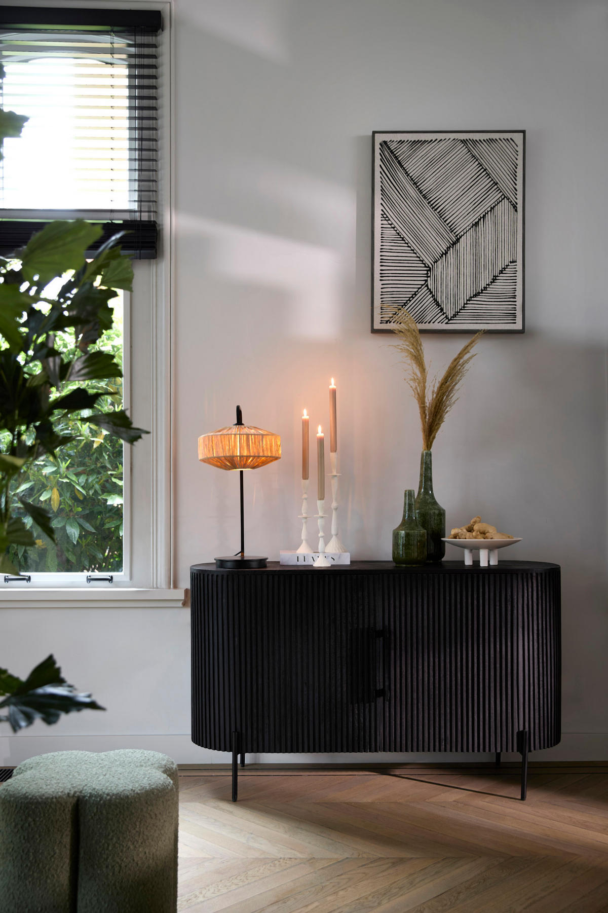 SCHRANK Dumosi Schwarz 140/40/78 cm - Schwarz, Holz (140/78/40cm) - Light & Living