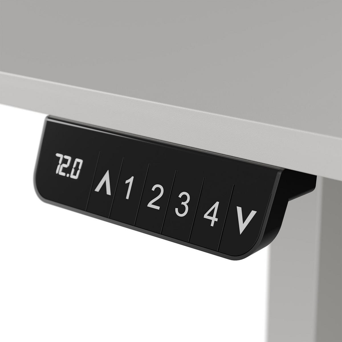 SCHREIBTISCH Office Stand weiß 160x75 cm höhenverstellbar - Weiß, Holz (60/160/117cm) - Juskys