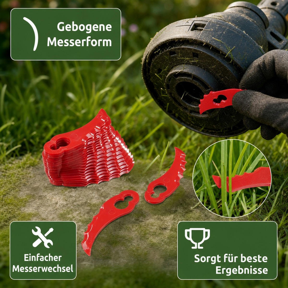 ERSATZMESSER gebogen - Rot, Kunststoff (9.2/2.2/2.5cm) - Westfalia