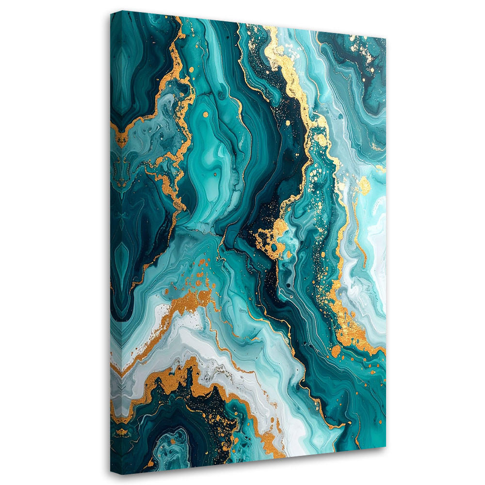 Feeby Leinwandbilder, Türkis 60x90 cm