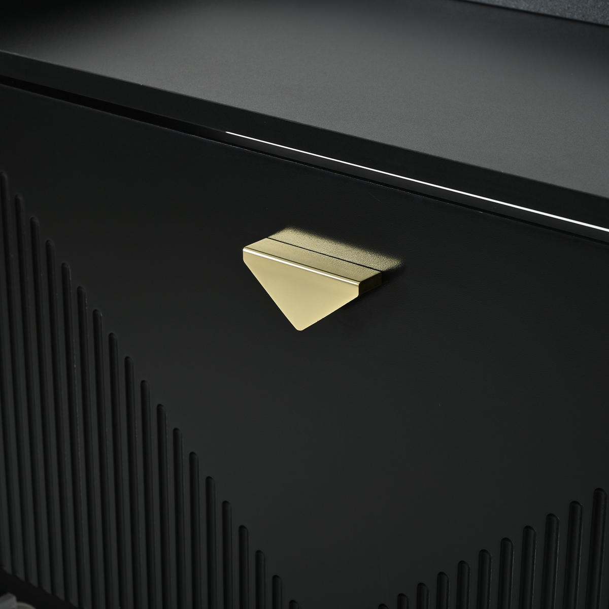 SCHUHSCHRANK aus MDF 70x30x120cm in Schwarz mit 3 Klapptüren - Schwarz, Holzwerkstoff (70/120/30cm) - Modfu