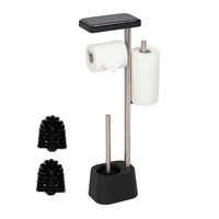 WC-GARNITUR - Multicolor, Kunststoff/Metall (25.5/65.5/12.5cm) - Relaxdays