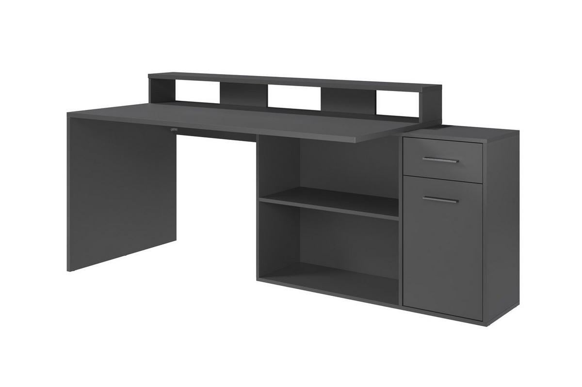 SCHREIBTISCH Anthrazit - Anthrazit, Holzwerkstoff (115/160/91cm) - ebuy24