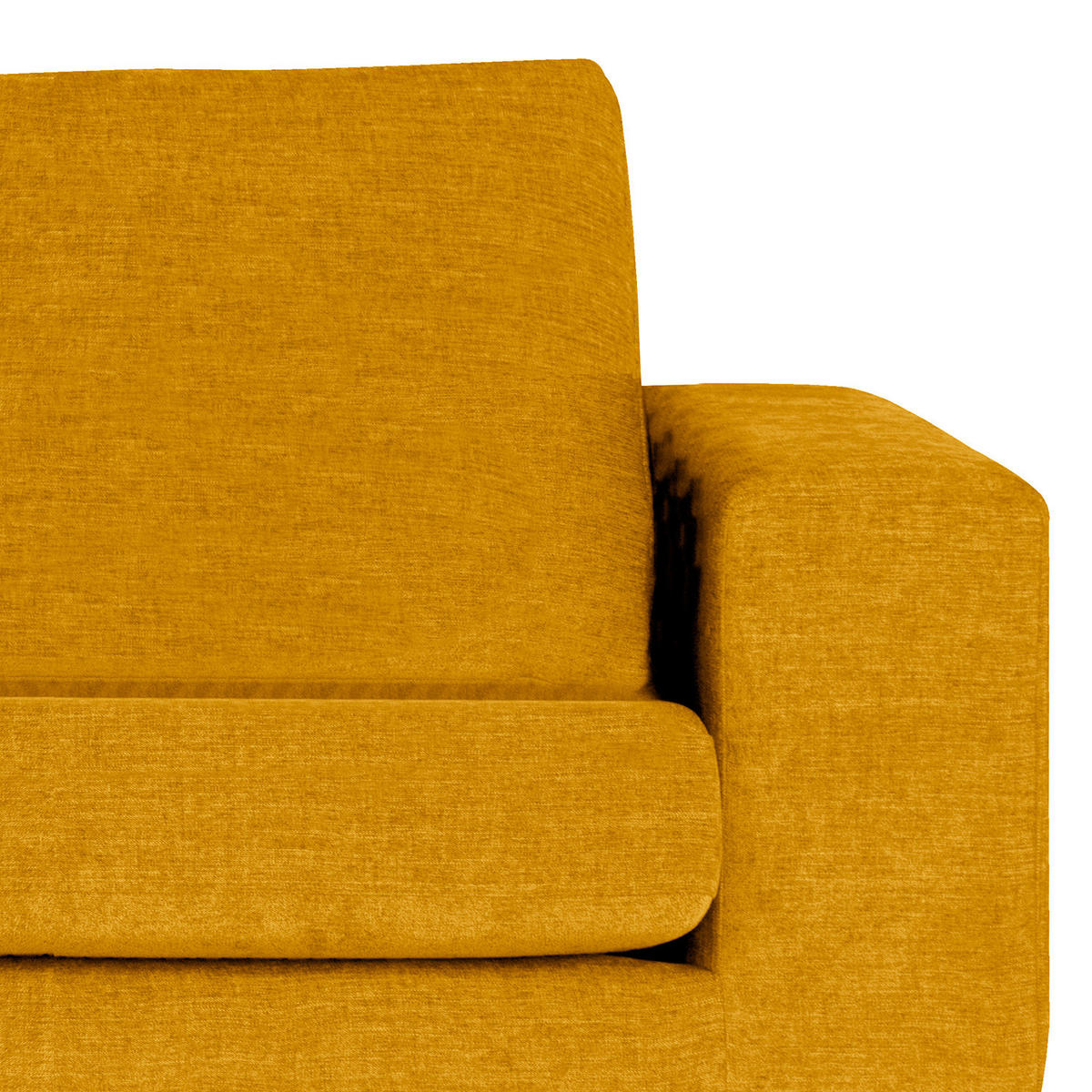 SESSEL - Eichefarben/Gelb, Eichenholz/Textil (122/81/88cm) - home24