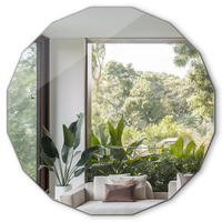 SPIEGEL 50 x 50 cm Mehrkantige Form - Transparent, Glas (50/50/0.4cm) - TULUP