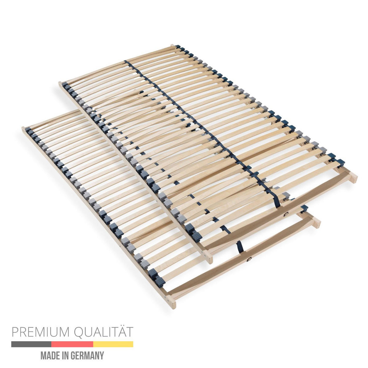 LATTENROST Set Buchenholz, 7 Zonen 180x200 cm bestehen aus 2x 90x200 cm - Buchefarben/Braun, Holz (180/200cm) - Sleepneo