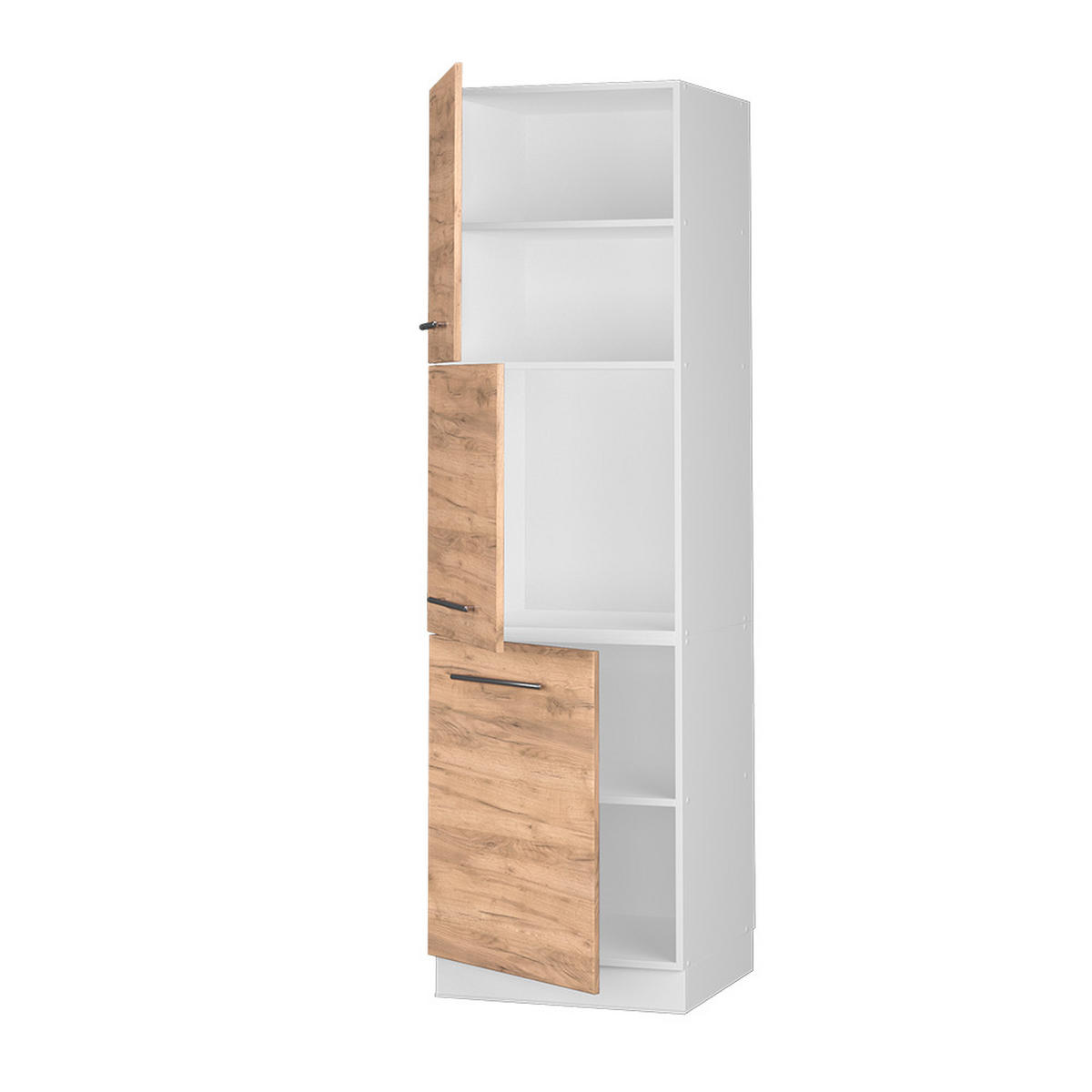 HERDUMBAUSCHRANK Fame-Line Goldkraft Eiche 60 cm - Honigeiche/Eiche Wotan, Holzwerkstoff (60/206.8/58cm) - Vicco