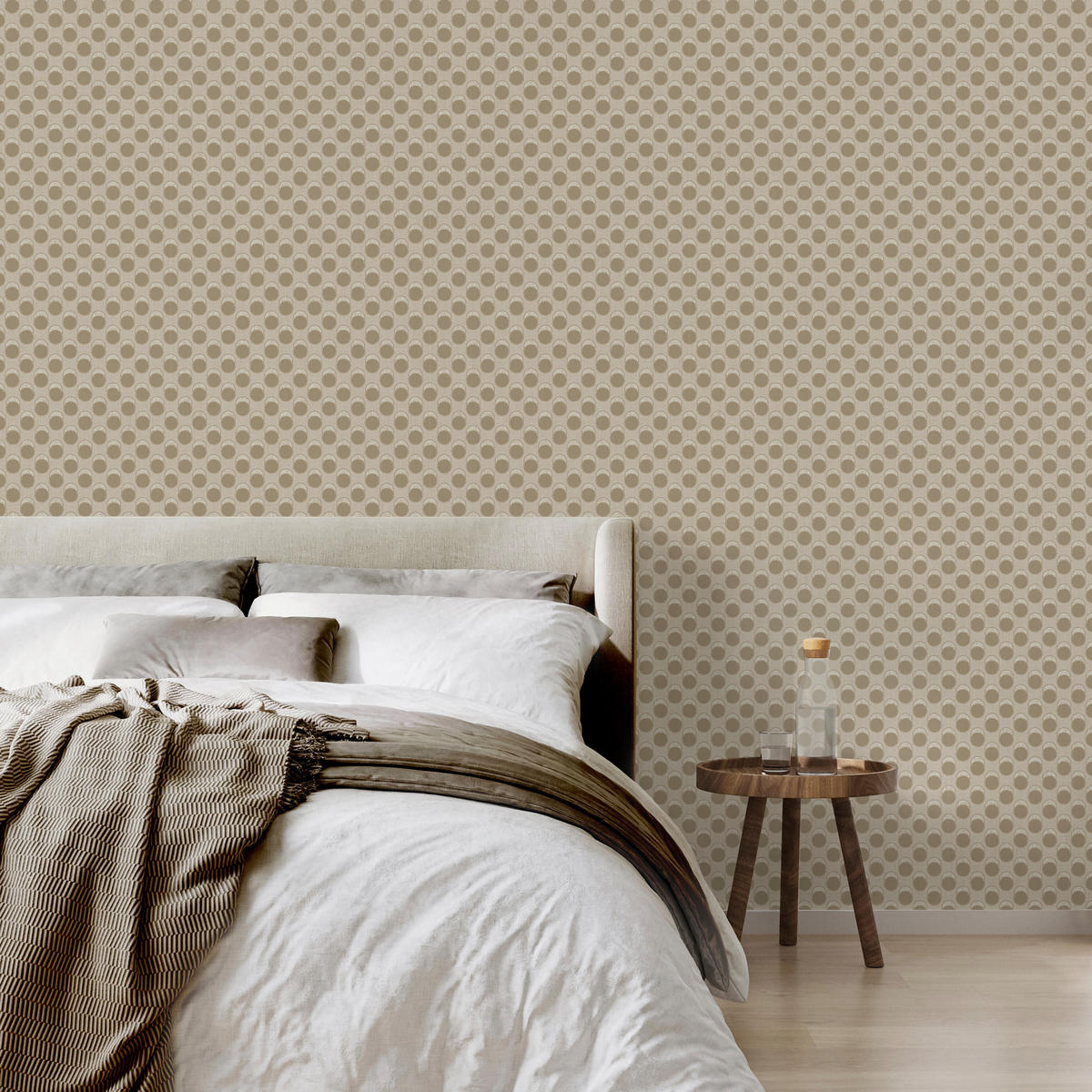 VLIESTAPETE - Grafiksymbol 1000x52cm - Creme/Weiß, Papier/Kunststoff (52/1000cm) - Superfresco Easy