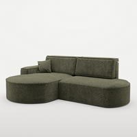ECKSOFA Venedig Mit Schlaffunktion - Grün, Holzwerkstoff/Textil (278/179cm) - Fun Möbel