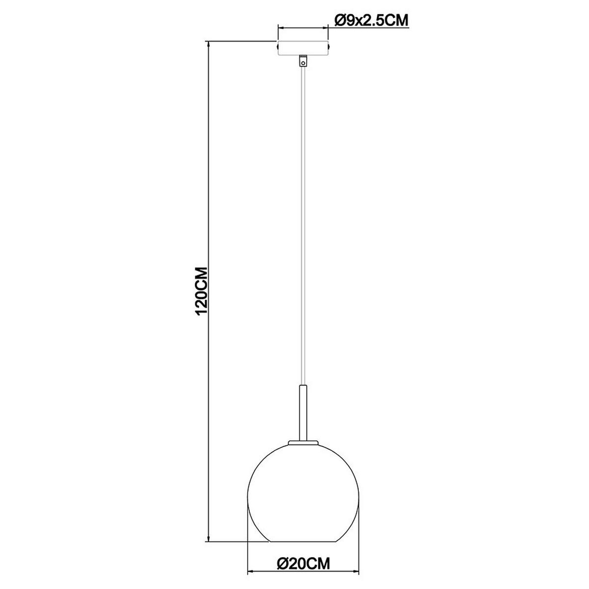 HÄNGELEUCHTE Metall Glas Klar Messing - Klar, Glas (20/20/120cm) - Globo Lighting