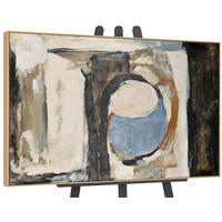 GEMÄLDE Geometrische Farben II Schattenfugenrahmen Eichefarben 180x120 cm - Eichefarben, Holz (180/120cm) - YS-art gallery