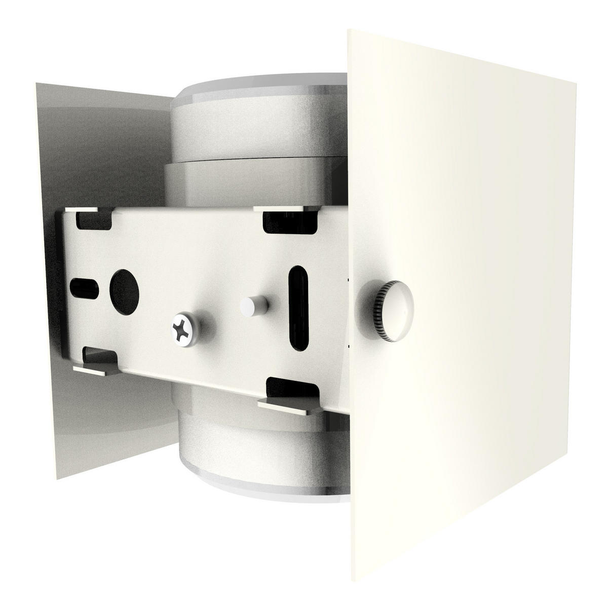 WANDLEUCHTE - Weiß Hochglanz, Metall (10/10/10cm) - Lumicom