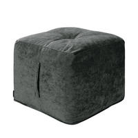 SITZWÜRFEL - Samt - Anthrazit, Textil (47/42/47cm) - home24