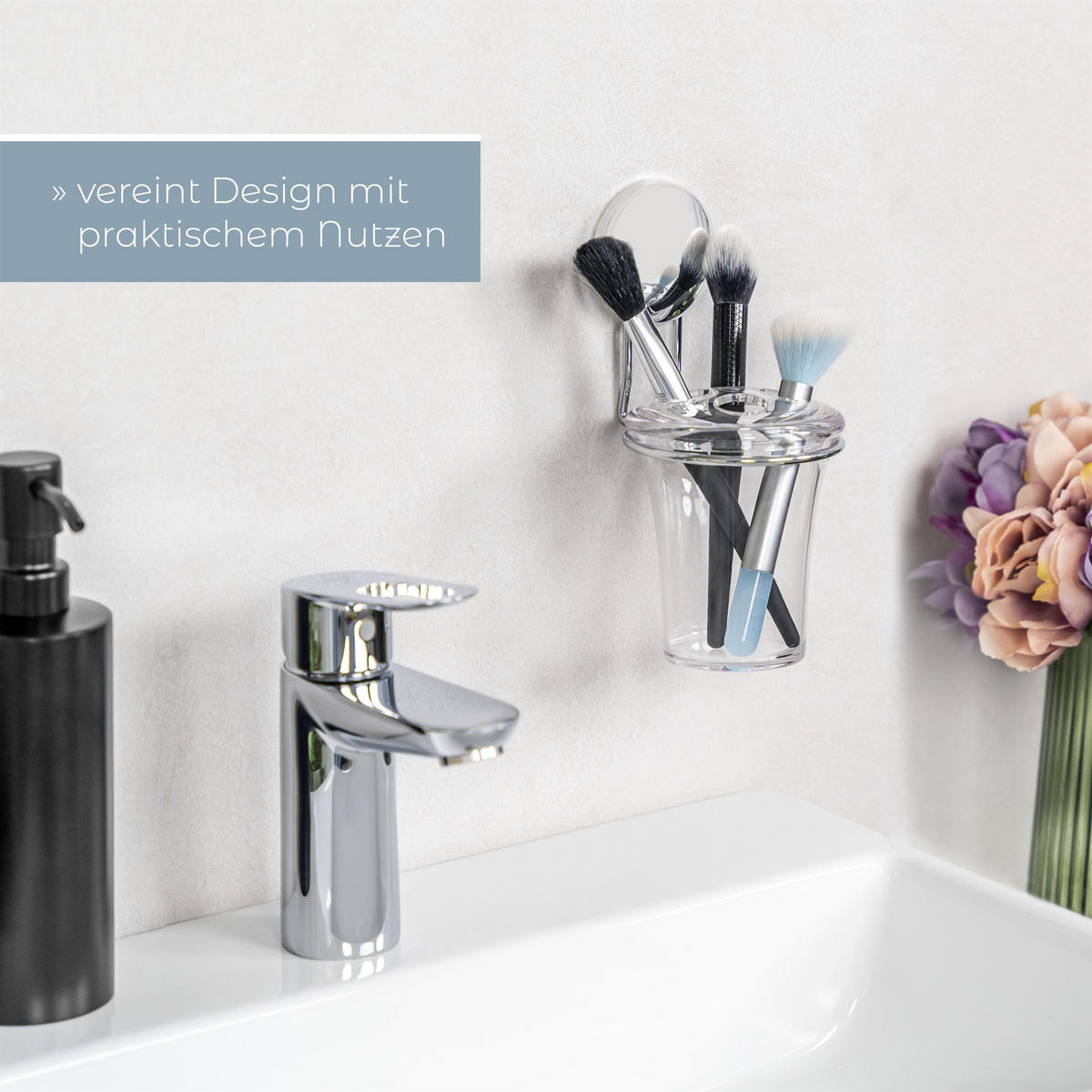 ZAHNBÜRSTENHALTER MOON-LOC - Edelstahlfarben, Kunststoff (10/18/10cm) - bremermann