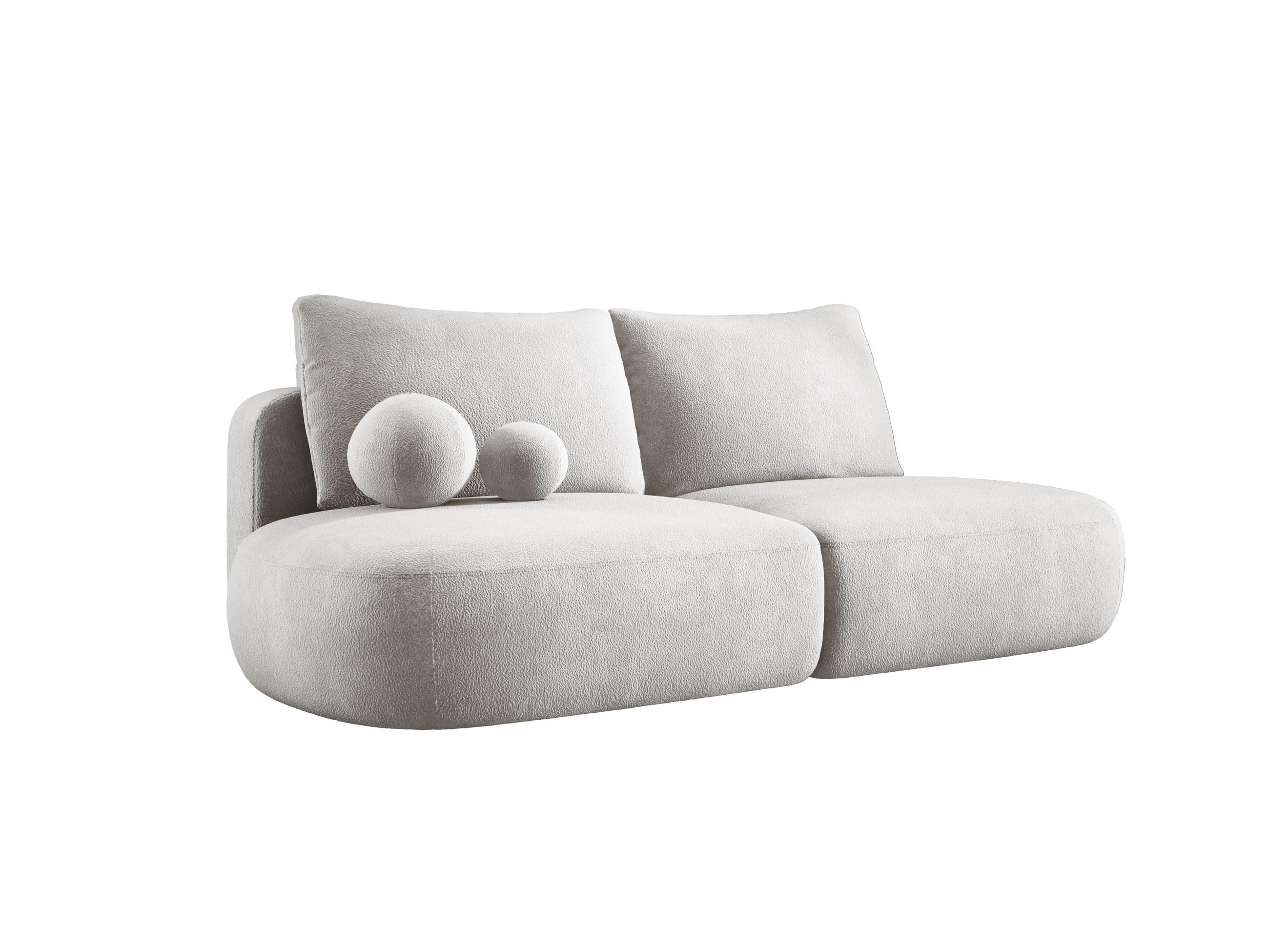 SCHLAFSOFA Moderne BABU mit Schlaffunktion – 3-Sitzer Sofa mit Bettkasten, DL-Automat, 2 Rückenkissen, 2 Zierkissen, 240x90x90 cm, Beige - Beige, Holz/Textil (240/90/90cm) - DomoHome