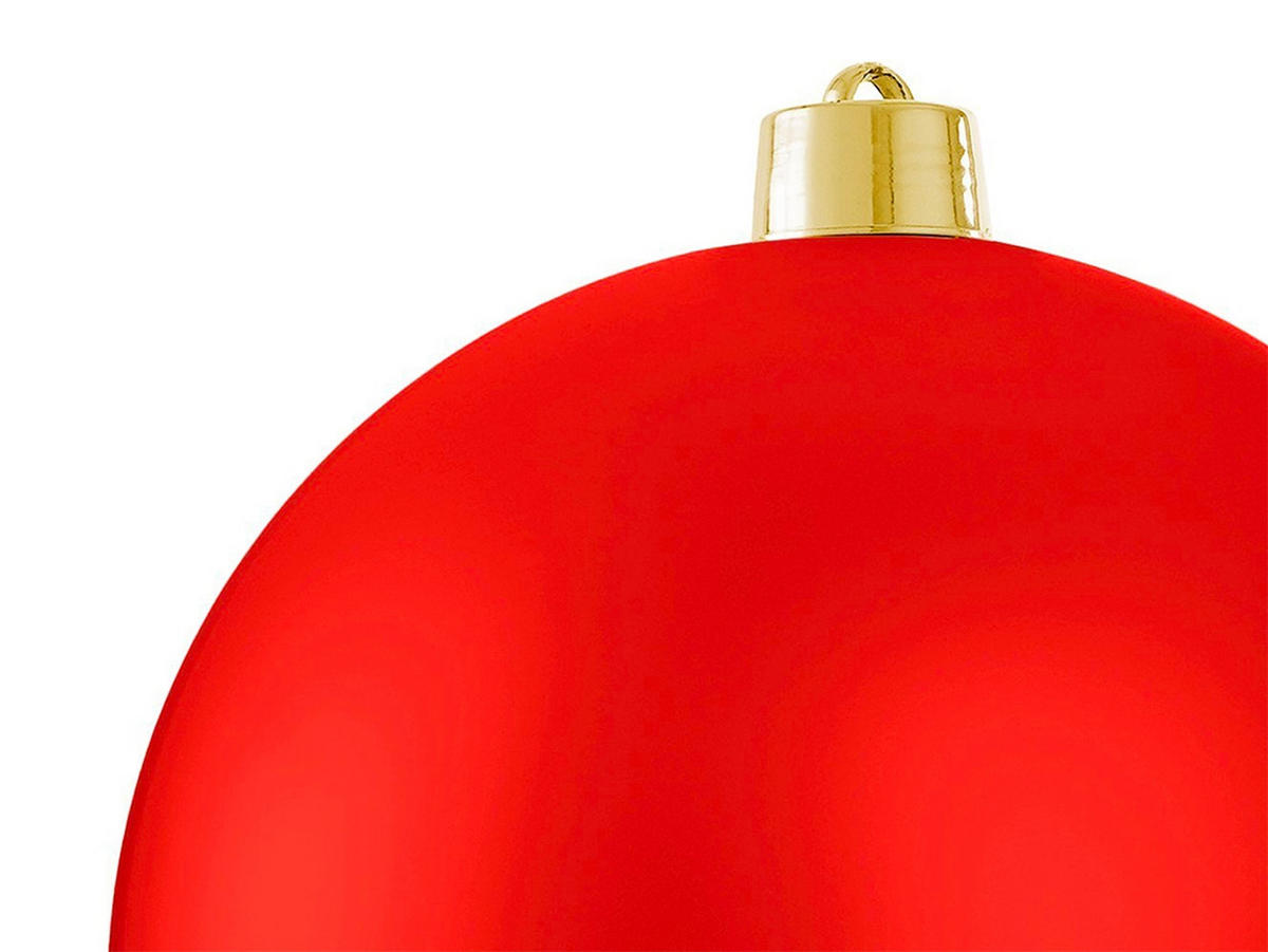 LAALU CHRISTBAUMKUGEL rund rot matt 20 cm - Rot, Kunststoff (27/27/27cm) - LAALU