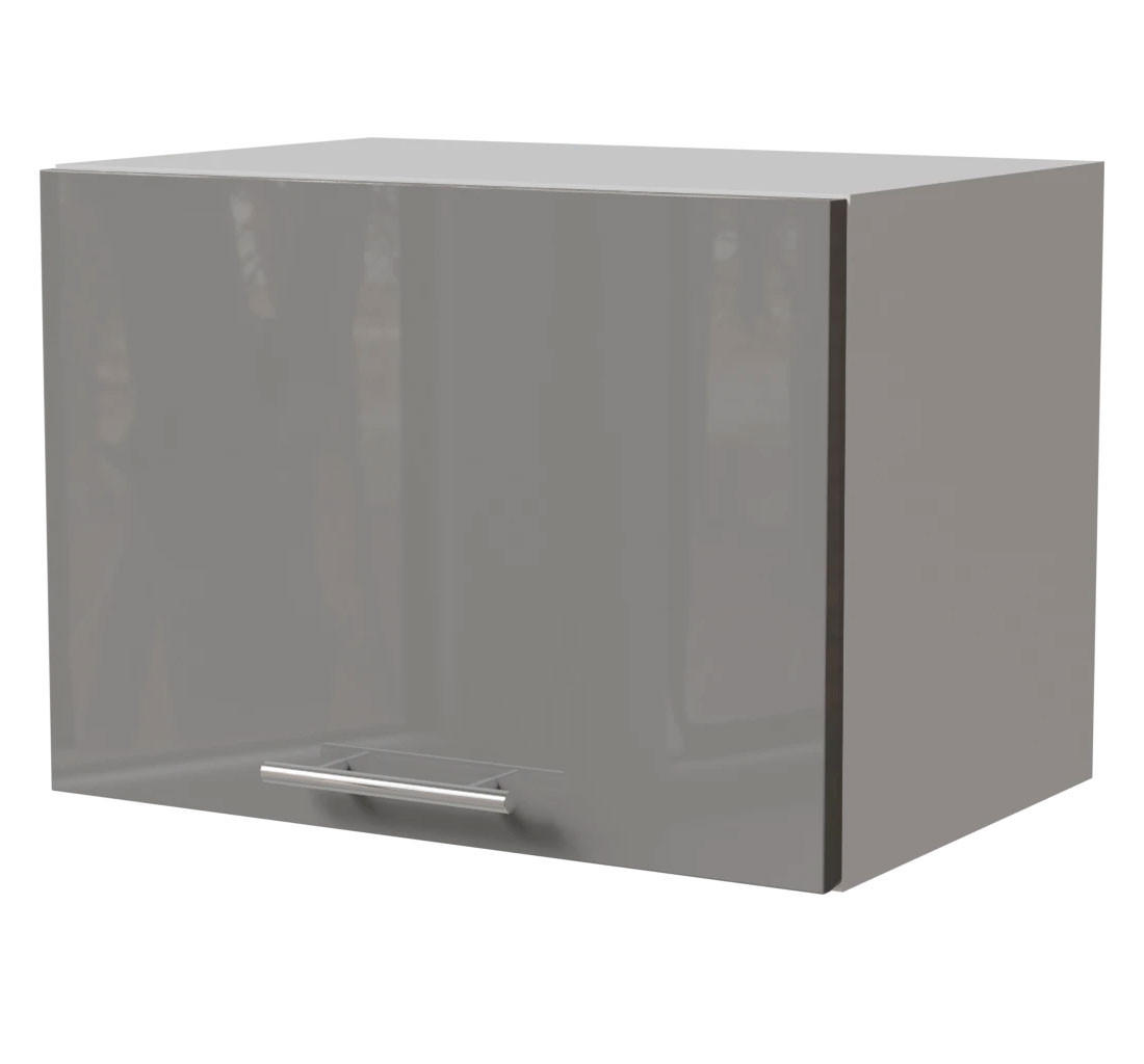 KLAPPHÄNGESCHRANK Essen W4B/50 Grau Hochglanz / Weiß Matt 50 / 32,5 / 36cm - Weiß/Grau, Holz/Holzwerkstoff (50/36/32.5cm) - Feldmann-Wohnen