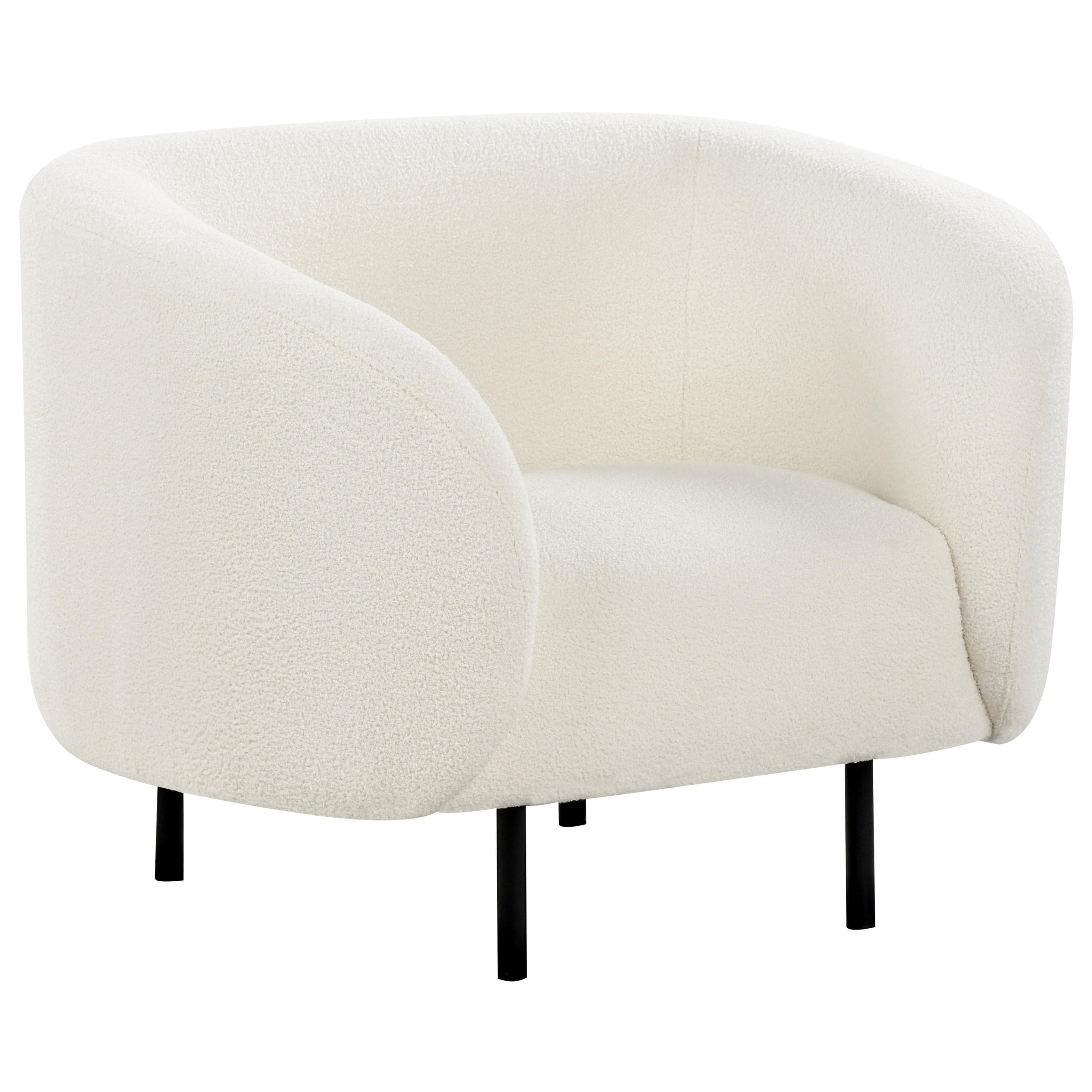 6-SITZER-SOFA SET Bouclé weiß/schwarz Loen - Schwarz/Weiß, Textil (70/70/200cm) - Beliani