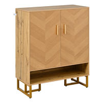 SCHUHSCHRANK aus MDF 80x38x100cm in Natur mit Soft-Close - Naturfarben, Holzwerkstoff (80/100/38cm) - Modfu