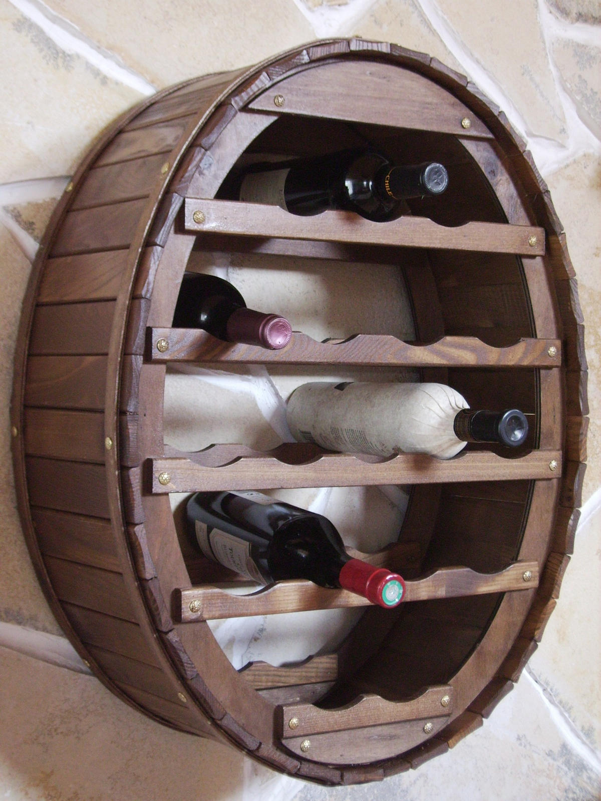 WEINREGAL Holz für 18 Flaschen Braun - Braun, Holz (53/68/24cm) - DanDiBo