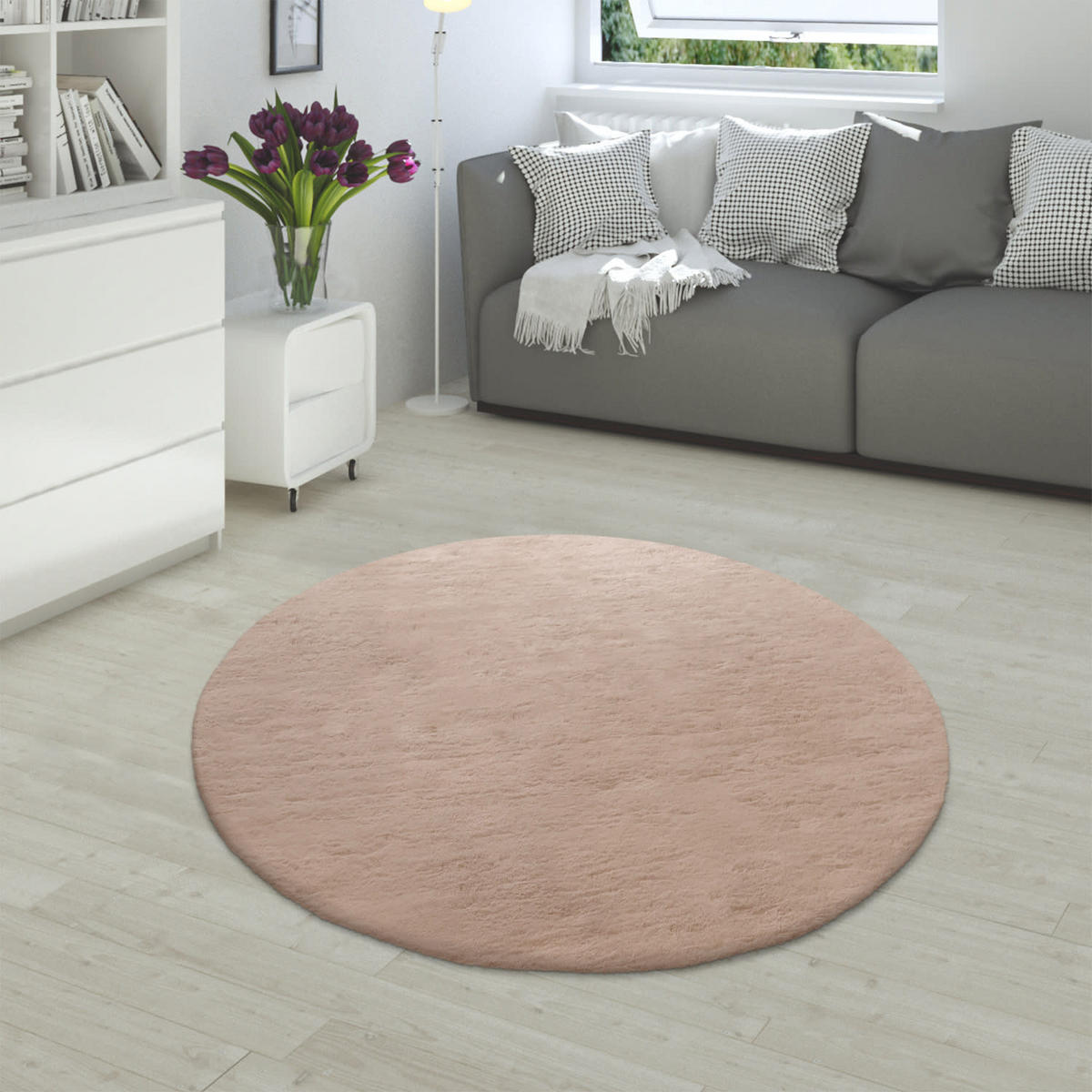 HOCHFLORTEPPICH 200/200 cm Rabbit 780 - Beige, Kunststoff (200/200cm) - Paco Home