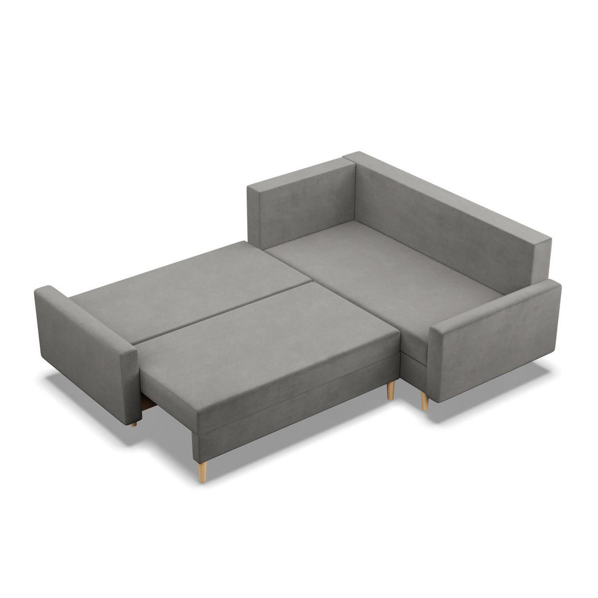 ECKSOFA Blank rechts hellgrau - Hellgrau, Textil (223/172cm) - SIMKAM Furniture