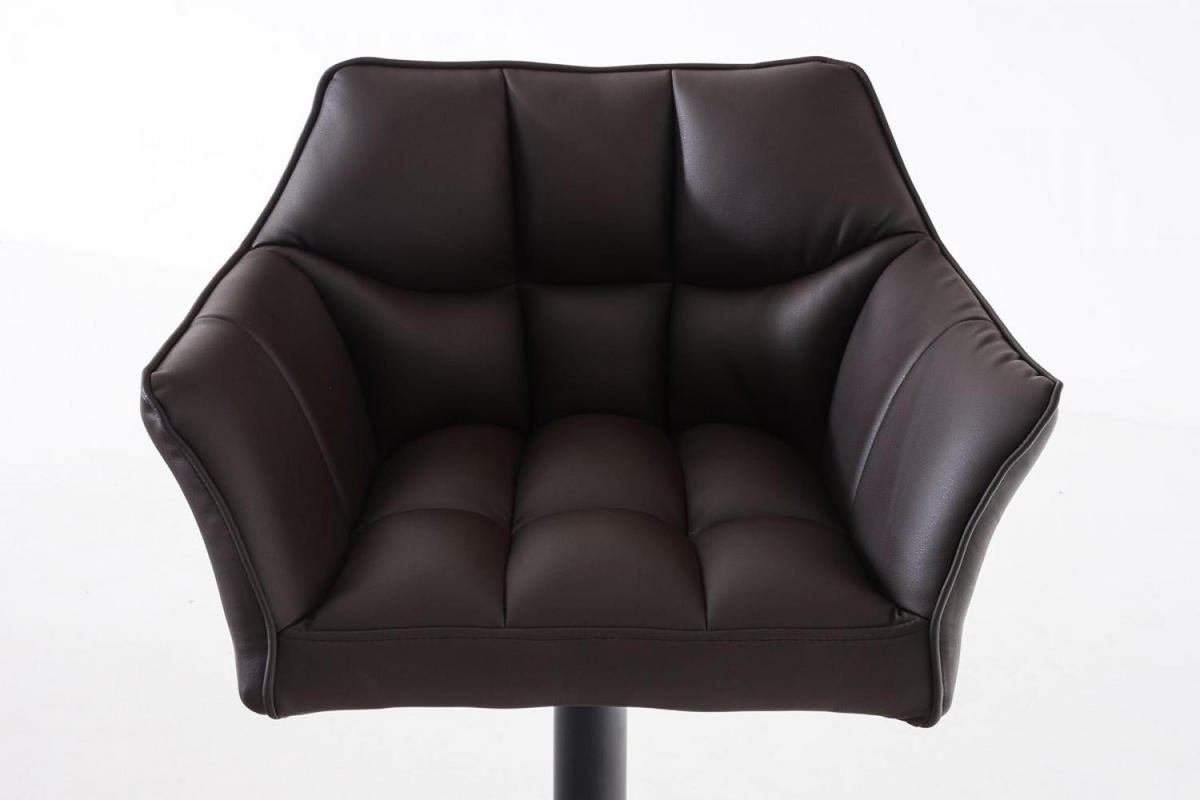 BARHOCKER Lederlook Braun - Schwarz/Braun, Textil/Metall (64/88/45cm) - CLP