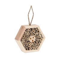 INSEKTENHOTEL - Hellbraun, Holz (17/15/5cm) - Relaxdays