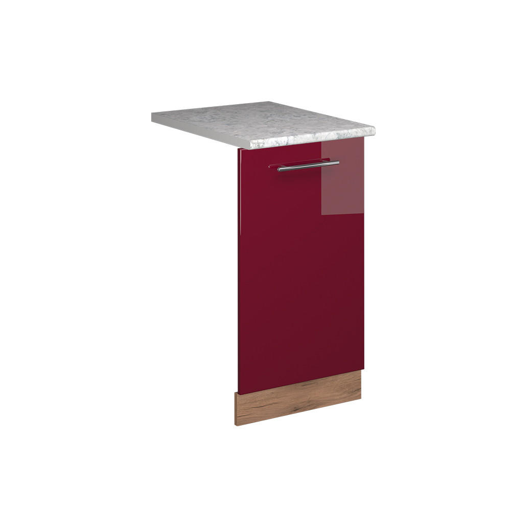 DISKMASKINENS FRONTPANEL Fame-Line Bordeaux högblank 45 cm , AP Marble Bordeaux, Honungsek 81.8/45/60 cm