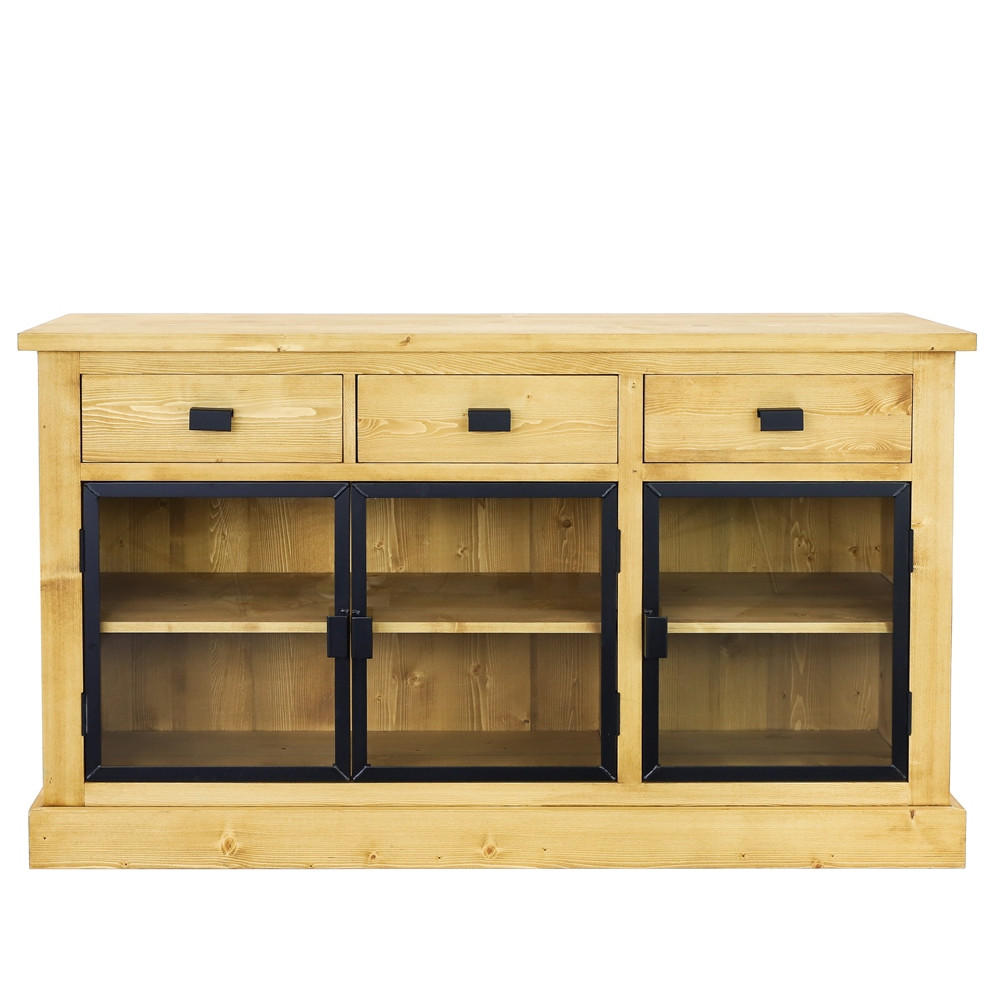 SIDEBOARD aus Massivholz Industrial - Honig, Holz (156/90/50cm) - Seart
