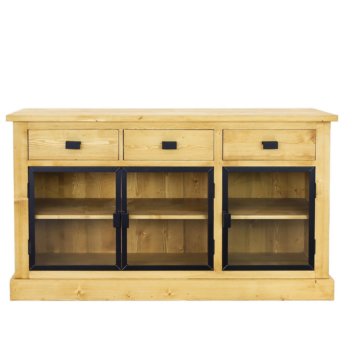 SIDEBOARD aus Massivholz Industrial - Honig, Holz (156/90/50cm) - Seart
