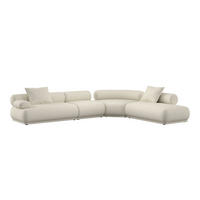 SOFA 7,5-SITZER Rembrandt Links Beige - Beige, Kunststoff (594/97cm) - Zuiver