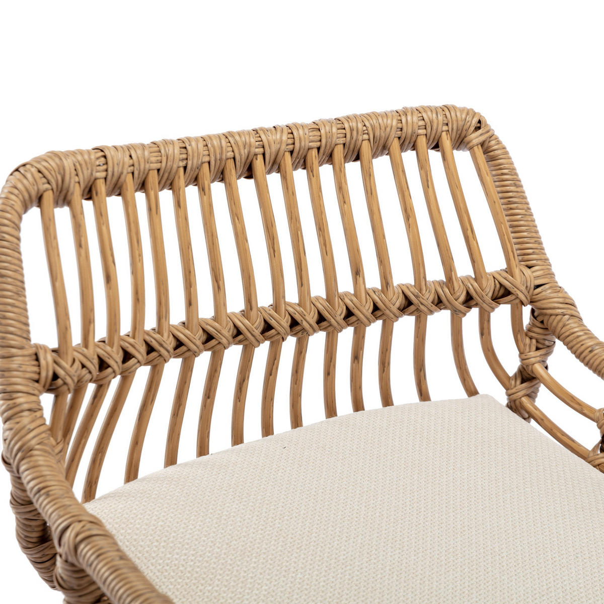 BARHOCKER,DREHSTUHL,RATTAN 360° drehbar, 2er-Set,Beige - Beige, Metall (38/109/39cm) - LVHOM