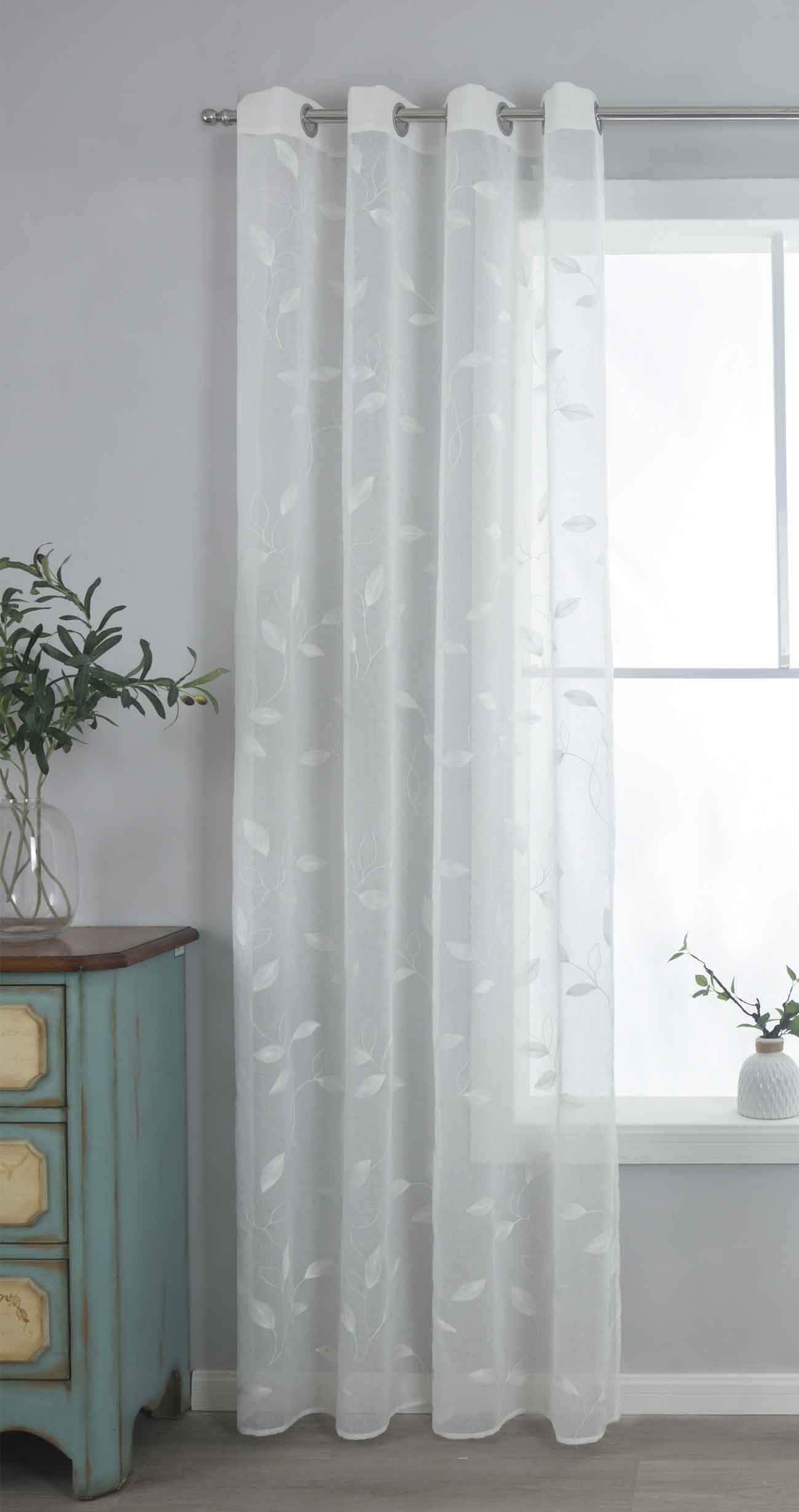 VORHANG BAMBERG HxB 175x140 cm Weiß - Weiß, Textil (140/175/1cm) - Gardinenbox