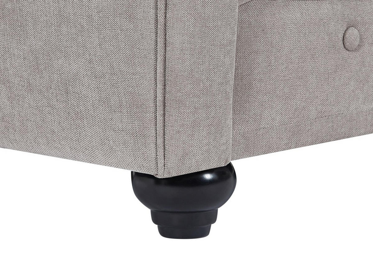 2-SITZER-SOFA - Stoff - Grau - CHESTERFIELD - Grau, Textil (168/72/88cm) - Vente-Unique