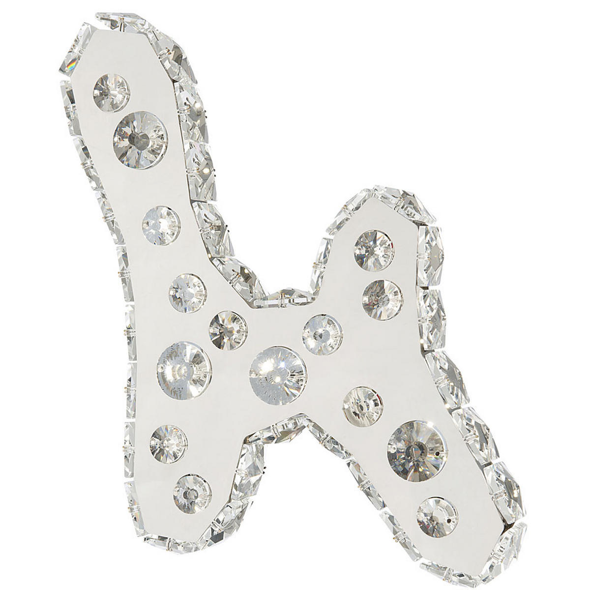 LED WANDLEUCHTE NUBE Silber Kristalloptik - Silberfarben, Metall (27/29/7cm) - Globo Lighting