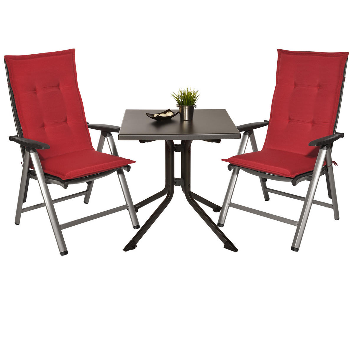 HOCHLEHNERAUFLAGE Loft HL 120/50/6 Rot 4tlg - Rot, Textil (50/6/120cm) - Beautissu 