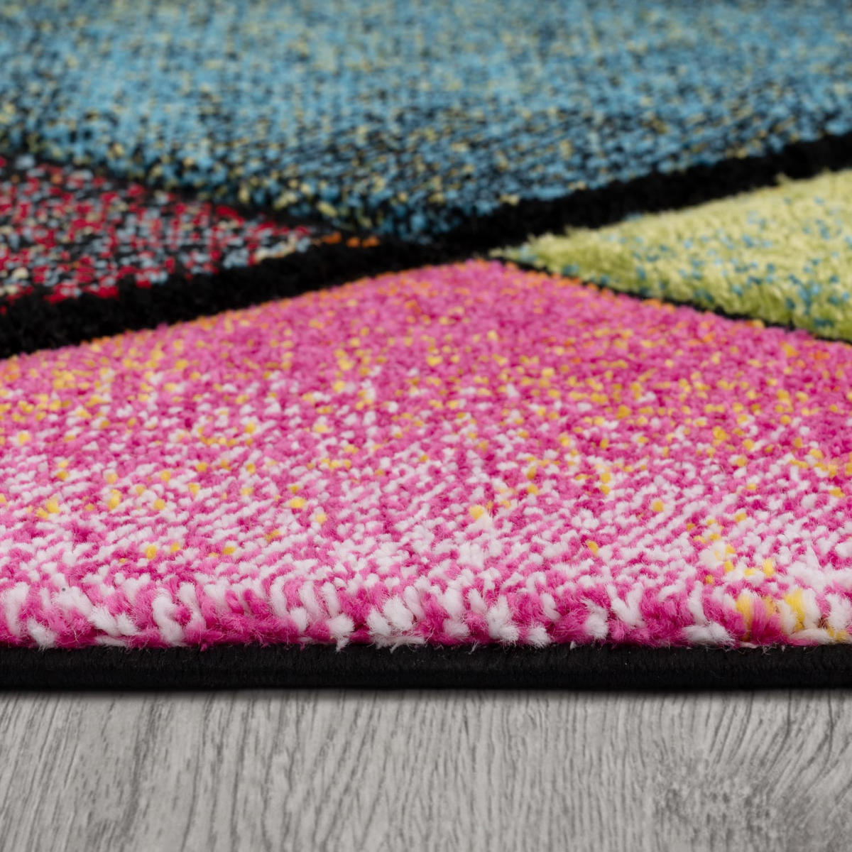 KURZFLORTEPPICH, mit Rautenmuster, aus Polypropylen, Mehrfarbig, 120 x 170 cm - Multicolor, Textil (120/170cm) - KADIMA DESIGN