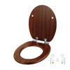 TOILETTENDECKEL - Braun, Holzwerkstoff/Kunststoff (37.5/5.5/43.5cm) - Relaxdays