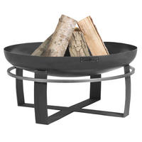 FEUERSCHALE Maryland Stahl rund Ø 60 cm - Schwarz, Metall (60/36/60cm) - Mr. Deko