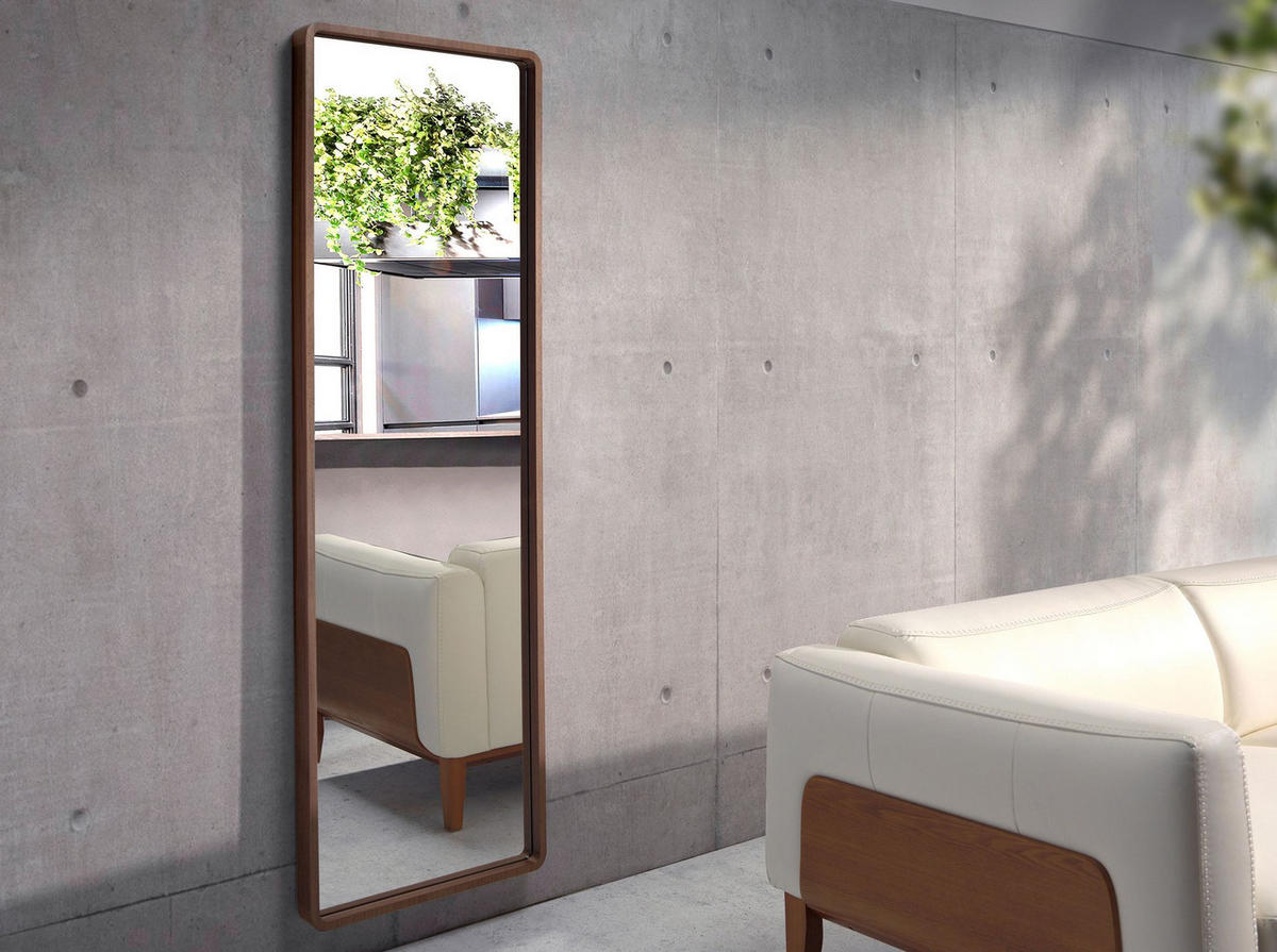 WANDSPIEGEL Wandspiegel Rechteckig Walnuss 60/190/7 cm - Walnussfarben, Holz (60/7/190cm) - ANGEL CERDA