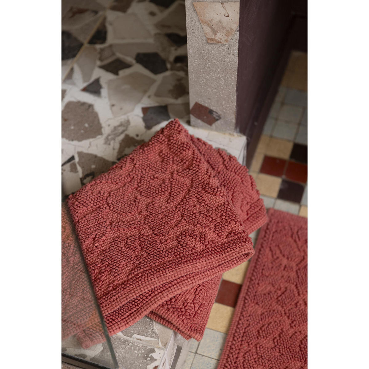 BADEMATTE Gilda sein 54 x 110 cm - Multicolor, Textil (54/110cm) - Vivaraise