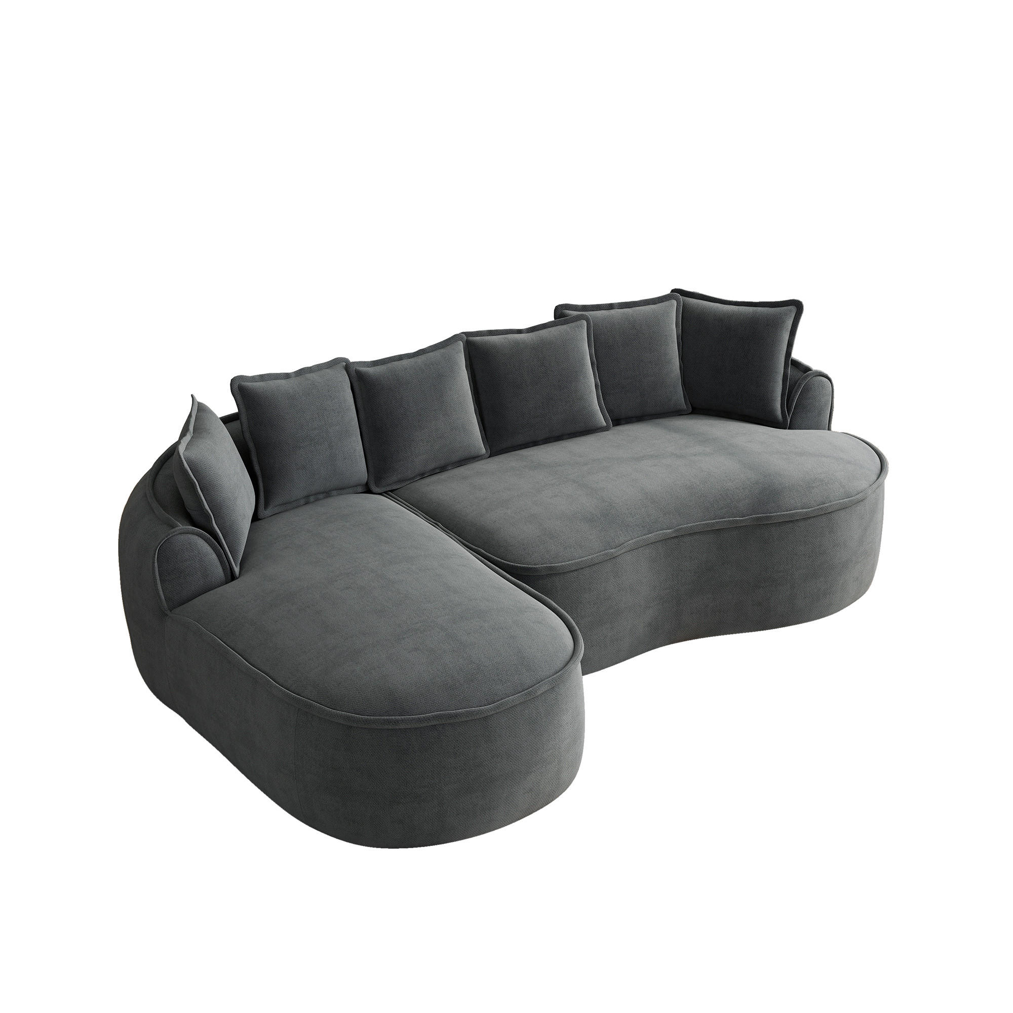 ComfortXL Ecksofa Grau 252x164 cm
