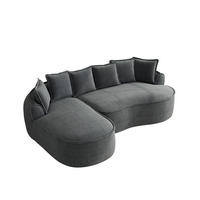 ECKSOFA DE-34260 mit Chaiselongue und Kissen Grau - Grau, Textil (164/252cm) - ComfortXL